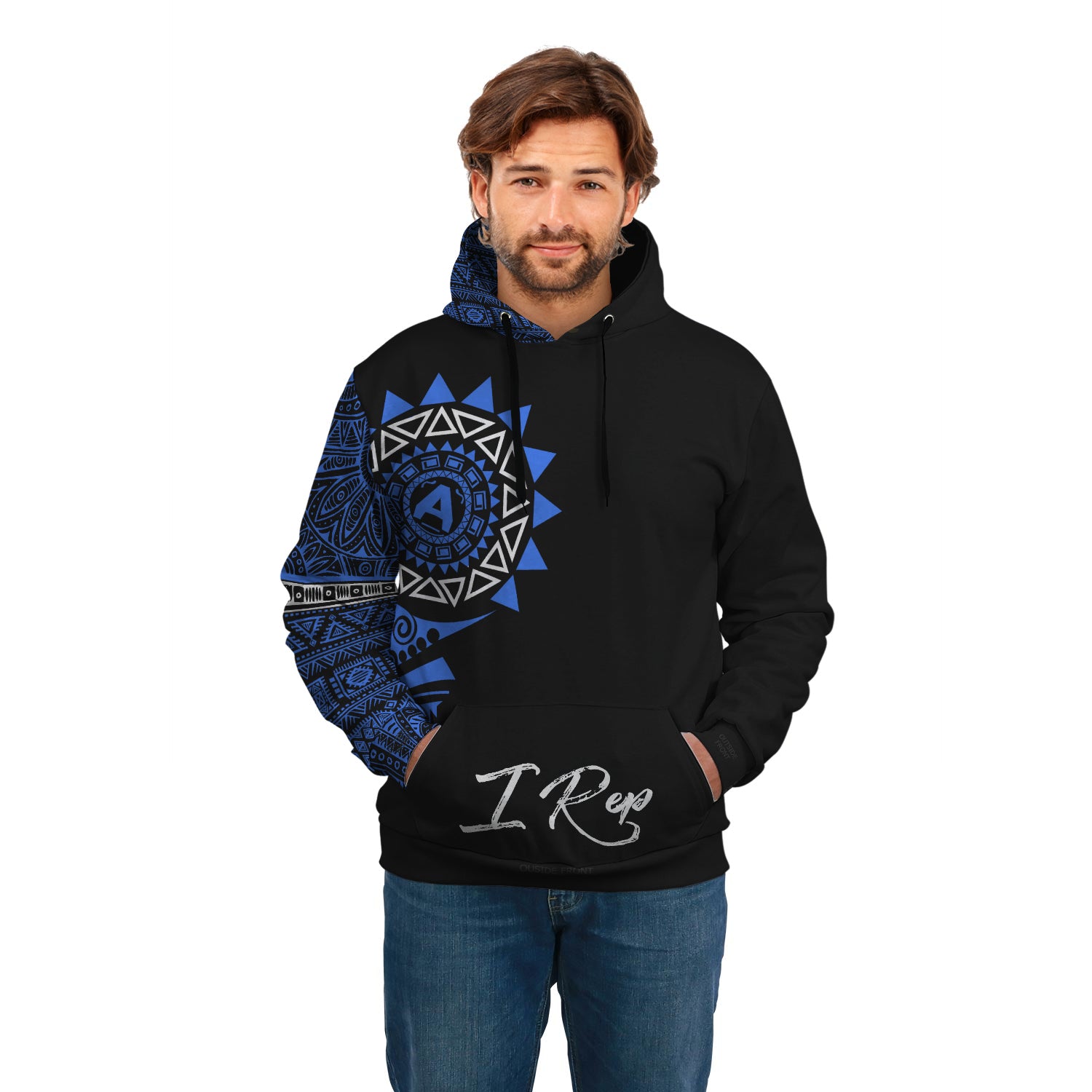 I REP FRONT POCKET HOODIE - Blue