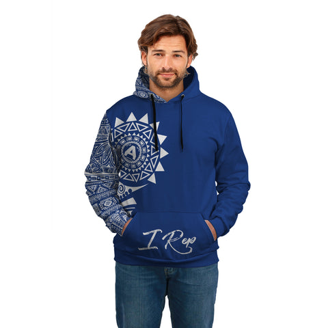 I REP FRONT POCKET HOODIE - Blue & White