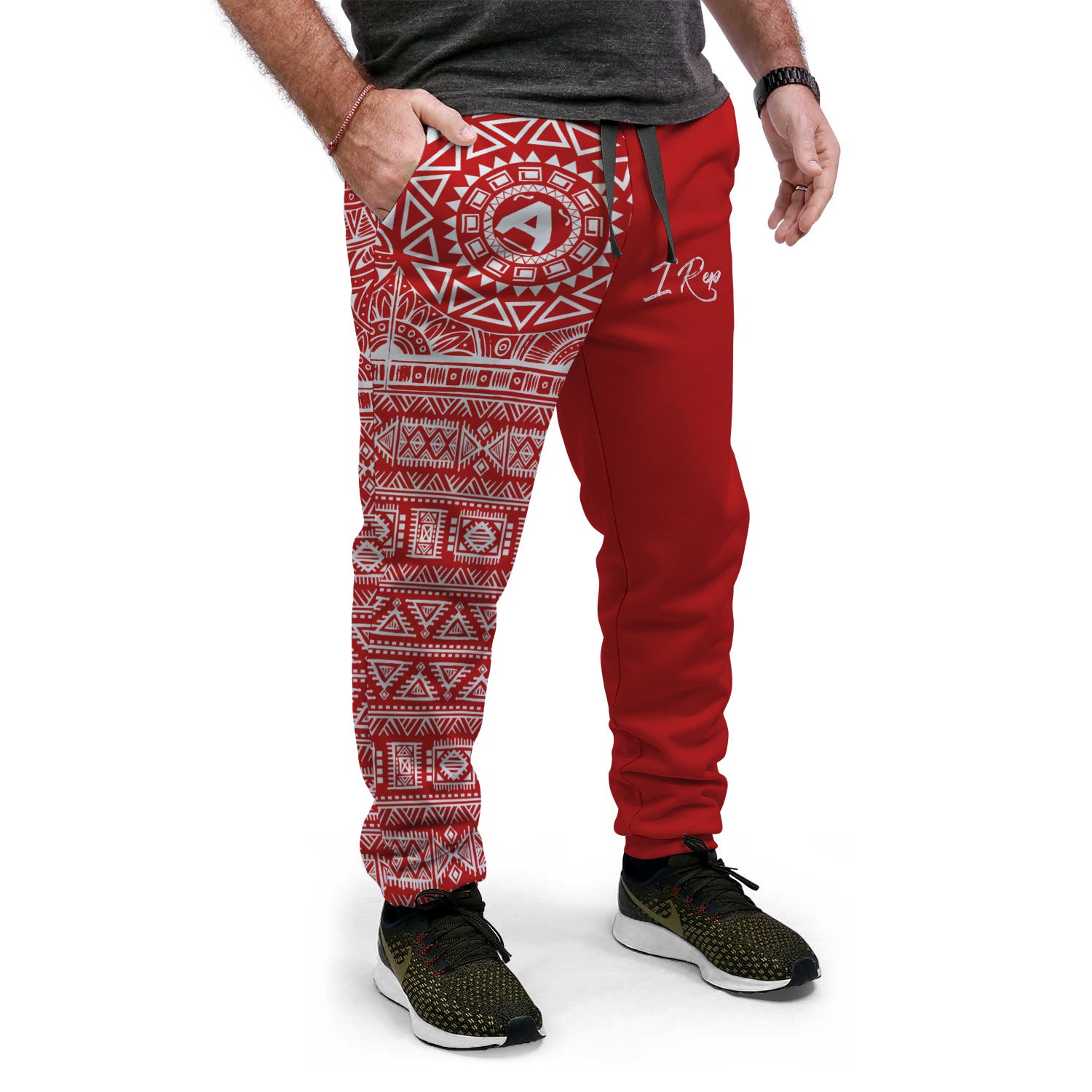 I REP JOGGERS - White&Red